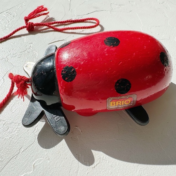 Vtg Brio Ladybug Pull Toy π - Picture 2 of 3